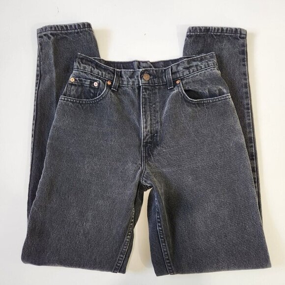 Levi's 550 Vintage 90s Relaxed Fit Jean Womens 9 Black High Rise Tapered 27x32 - Picture 12 of 13